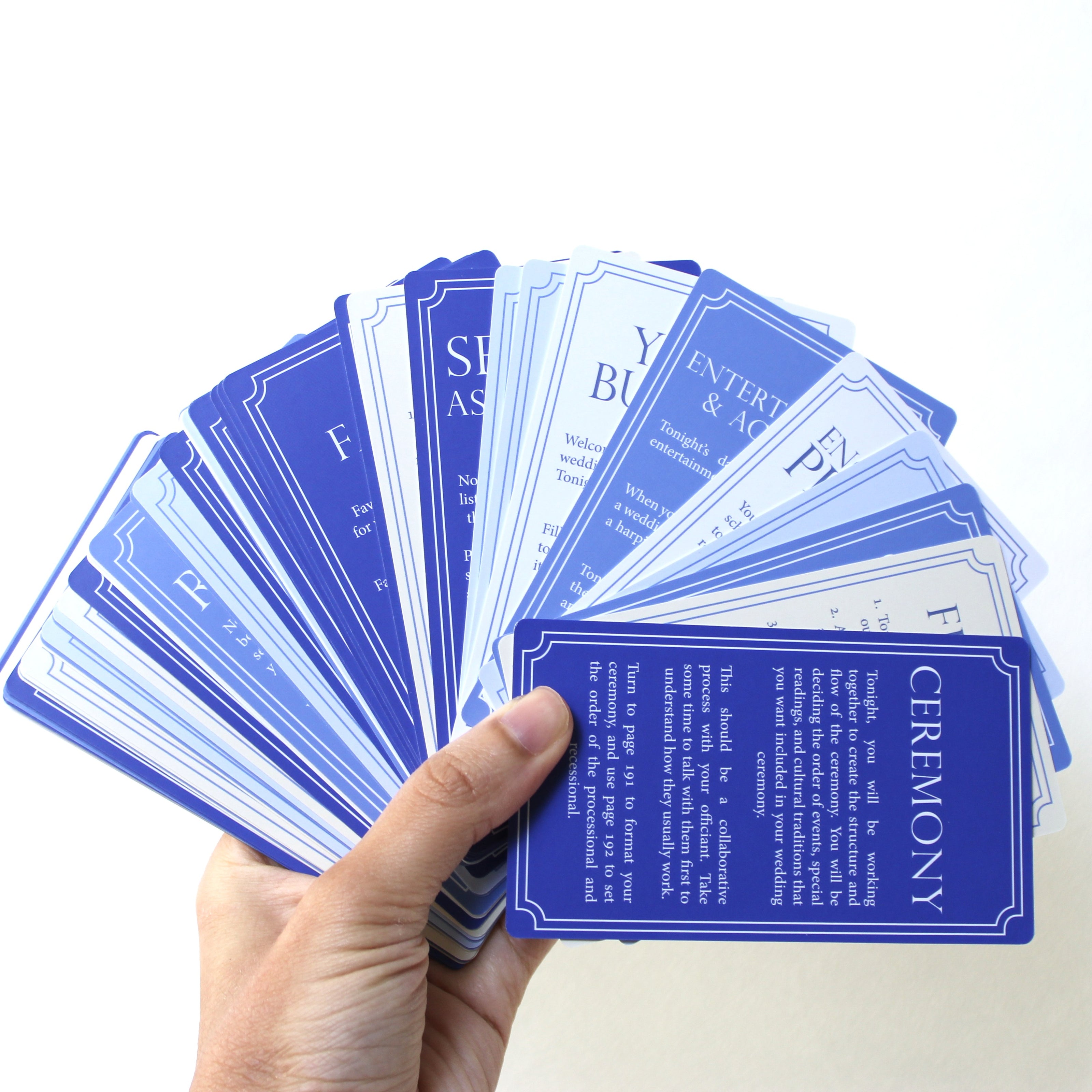 Deck of 46 date night cards to simplify wedding planning